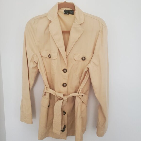 Cami Jackets & Blazers - Cami Women's Banana Color Belted Safari Style Jacket  18